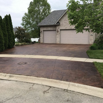 Seemless Slate Stamped Concrete with Acid Stain Jacksonville