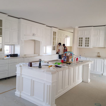 Solid Birch Wood Kitchen Cabinet