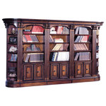 Parker House - Huntington Library Wall Unit, Chestnut - The Huntington library collection is the last word in classic elegance. If you have ever dreamed of owning a home with floor to ceiling books, a place where you go to be inspired in your work by the writings of great authors, the Hunting collection is perfect for your home - no matter where you choose to use it. The Huntington collection also features a TV console, perfectly sized to hold a large flat screen television, if you choose to include one in your office, or if you simply want to highlight your entertainment room with bookshelves and display areas. Combine the console with all of the pieces - the desk, book shelves, and display areas - to have an extremely impressive library. The Huntington Collection is made in the English Traditional style, with Chestnut finish and hand distressing so that each piece is uniquely aged. The ageless style and timeless quality mean that you'll be enjoying your Huntington collection a long time into the future.