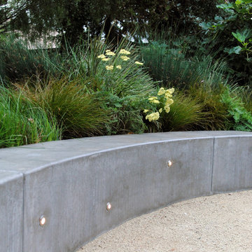 Temescal Family Garden - Concrete Bench and Lighting Detail
