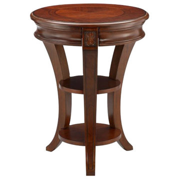 Magnussen Winslet Round Accent End Table in Cherry