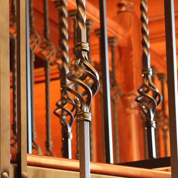 Forged Iron Spiral Staircase
