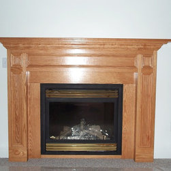 Fireplace with Wood Surrounded - Indoor Fireplaces