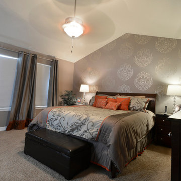 Damask Master Bedroom
