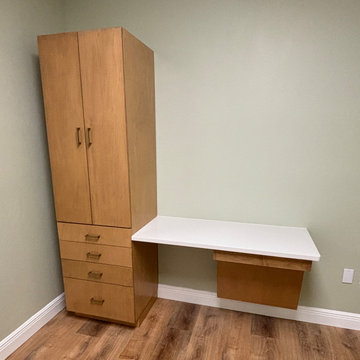 Real Wood Commercial Custom Cabinets and Workstations