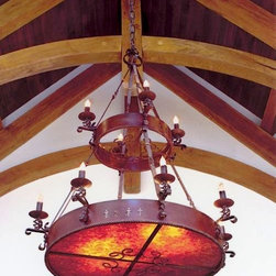 Spanish Colonial Two-Tier Chandelier - Chandeliers