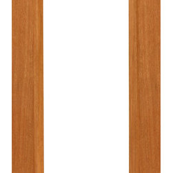 1-lite-R/M Interior Brazilian Mahogany Raised Moulding IG Glass Single Door - Interior Doors