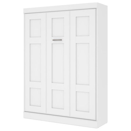 Bestar Edge 65" Modern Sturdy Wood Queen Size Murphy Bed in White