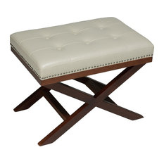 50 Most Por Bedroom Benches For 2018 Houzz Cortesi Home Ch Ot168190 Kayla Cream X Bench Ottoman Upholstered Benches