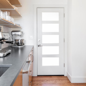 Mid-Century Modern Kitchen with Yellow & Green