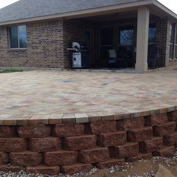 Paver Patio with Retaining Walls