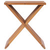vidaXL Solid Teak Wood Folding Stool Garden Outdoor Foldable Table Seating