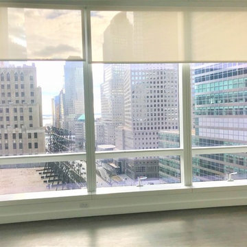 111 Murray St- Battery Operated Shades and Curved Drapery