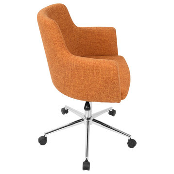 LumiSource Andrew Adjustable Office Chair, Citrus Green, Orange