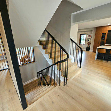 Project #115 | Staircase with Continuous Rail System Without Newels