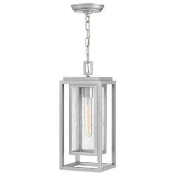 Hinkley Republic Medium Hanging Lantern, Satin Nickel