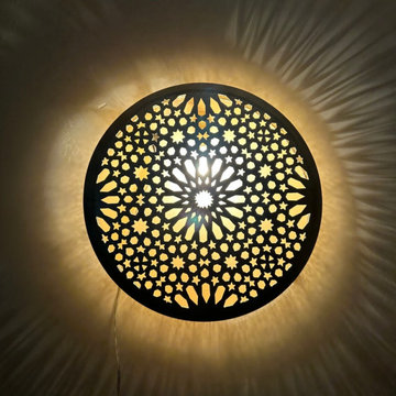 Wall Lamp Round Perforated Light Fixture