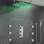 24" Ceiling Shower Rain Head Set With Shower Body Jets