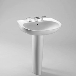 Toto Prominence 25 x 22 Pedestal Lavatory with SanaGloss LPT242G - Bathroom Sinks