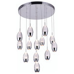 CWI Lighting - Perrier 13 Light Multi Light Pendant With Chrome Finish - Make the Perrier 13 Light Chandelier a part of your home and see chrome in a new light. This large chandelier features multi Light pendants made of clear crystal and chrome-finished metal. Thirteen bulbs deliver enough light to illuminate a large space. The chrome finish is sleek and shiny and it complements the neat silhouette of each pendant. Proving that you don't need gold to make your space look bold, this chrome light fixture will give your home a beautiful, modern sparkle. Feel confident with your purchase and rest assured. This fixture comes with a one year warranty against manufacturers defects to give you peace of mind that your product will be in perfect condition.