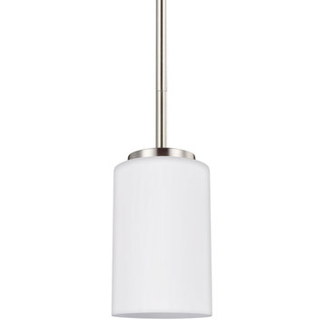 Sea Gull Oslo 1-Light Mini-Pendant 61160-962, Brushed Nickel