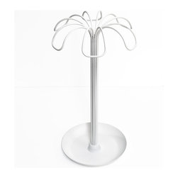 Fontana White Umbrella Stand - Coatracks And Umbrella Stands