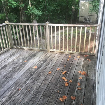 Power Washing Decks - Stain and Dirt Removal- Before