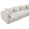 Hangover 145" Upholstered Long Sofa, Cream Boucle