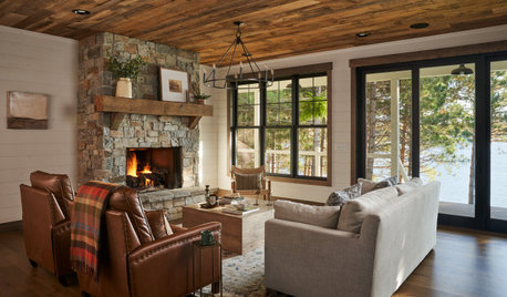 Houzz Tour: A Comfy Lakefront Cabin Filled With Natural Materials