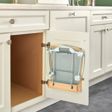 Wood Door Mount Vanity Cabinet Door Mount Scale Holder