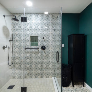 Modern Eclectic Bathroom Remodel in Alexandria VA
