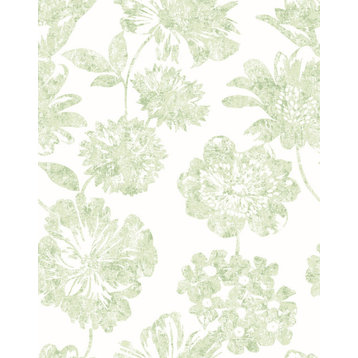 Folia Aqua Floral Wallpaper Bolt