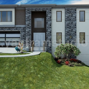 House Exterior Design Ideas & Picture by Yantram architectural design studio