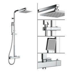 Lamia Thermostatic Double Head Shower Set - Showerheads And Body Sprays