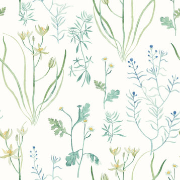 Blue Alpine Botanical Peel & Stick Wallpaper