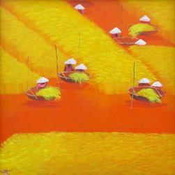 Working on the Rice Field - Paintings