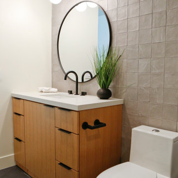 modern bathroom remodel, completed in Alta Dena, CA,
