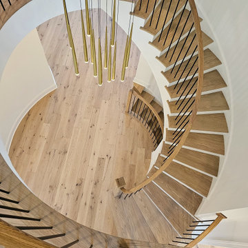Project #110 | Beautiful Curved Staircase with Circular Balcony