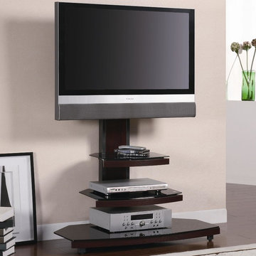 Coaster | Contemporary Metal and Glass Media Console in Gunmetal -$300.70