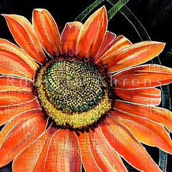 Roberta Ahrens Cracked Linen Botanical Paintings - Artwork