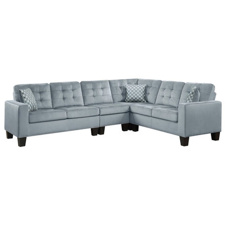 Lexicon Lantana Microfiber Reversible Sectional in Gray
