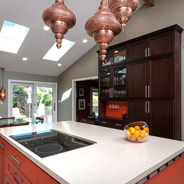 Mountain View Eclectic kitchen, dining and open office space