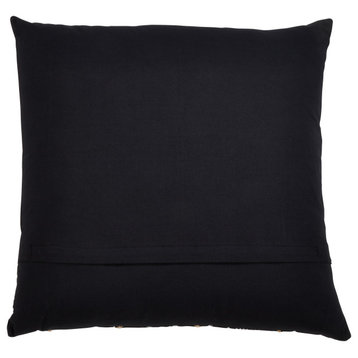 Mud Cloth Throw Pillow Cover, 20"x20", Black