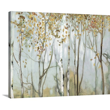 "Birch in the fog II" Wrapped Canvas Art Print, 20"x16"x1.5"