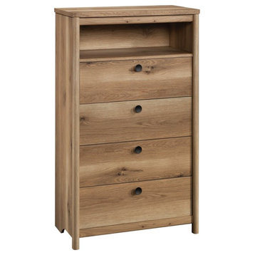 Sauder Dover Edge 4-Drawer Transitional Engineered Wood Chest in Timber Oak