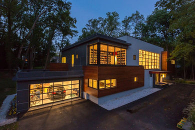 Inspiration for a contemporary exterior home remodel in DC Metro