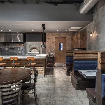 Miami Contemporary Industrial Pizza Restaurant Design