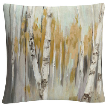 Julia Purinton 'Silver Birch I' Decorative Throw Pillow
