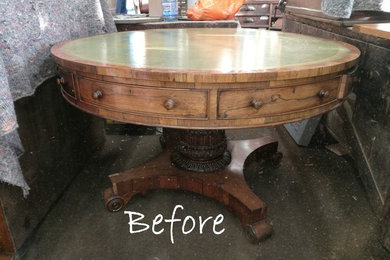 Restoration of Antique Drum Table