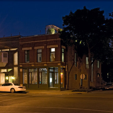 The house is a former tavern and gains outdoor space on a reconfigured roof.